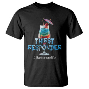 Funny Bartender T Shirt Thirst Responder Mixologists TS09 Black Print Your Wear