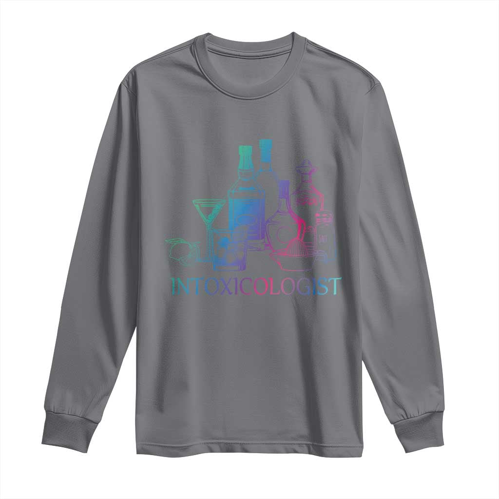 Funny Bartender Intoxicologist Long Sleeve Shirt TS09 Charcoal Print Your Wear