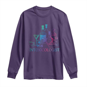 Funny Bartender Intoxicologist Long Sleeve Shirt TS09 Purple Print Your Wear