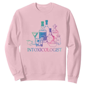 Funny Bartender Intoxicologist Sweatshirt TS09 Light Pink Print Your Wear