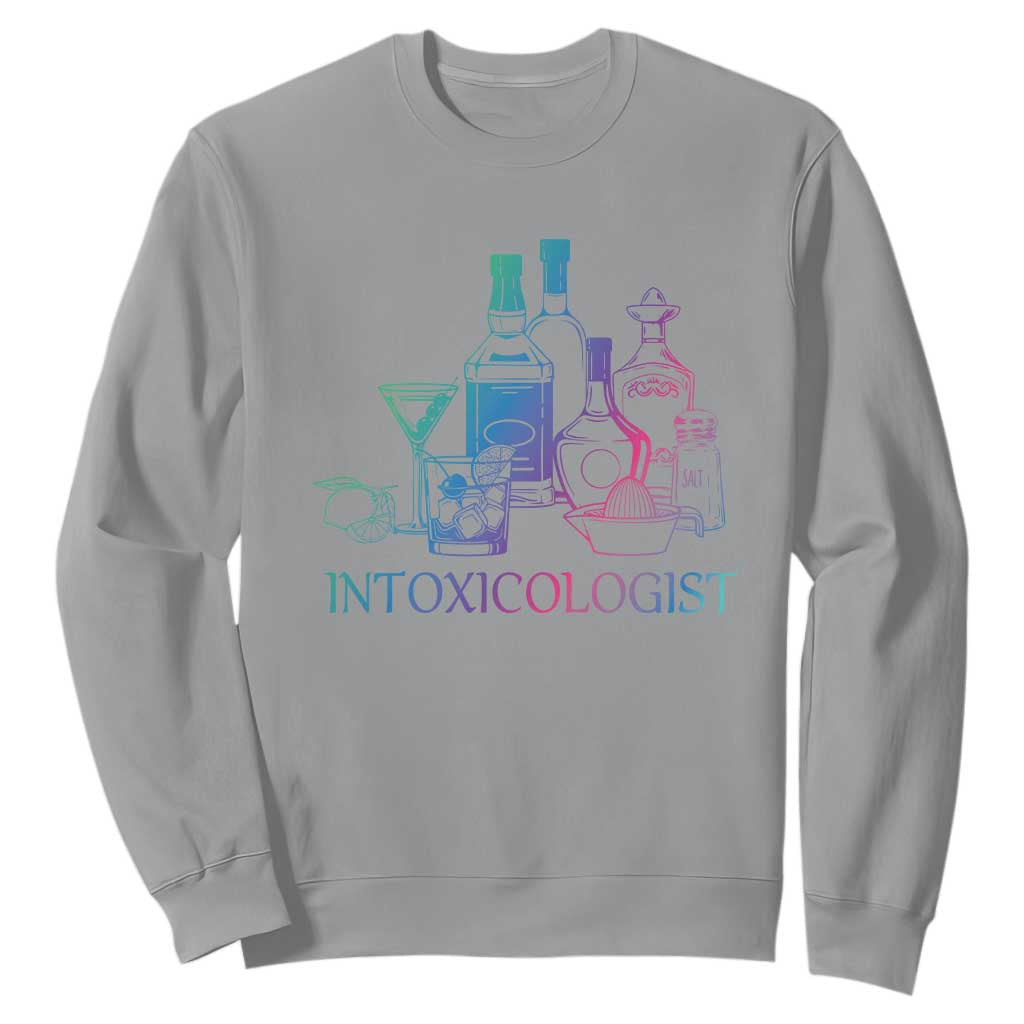 Funny Bartender Intoxicologist Sweatshirt TS09 Sport Gray Print Your Wear