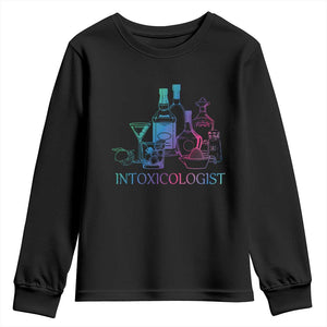Funny Bartender Intoxicologist Youth Sweatshirt TS09 Black Print Your Wear