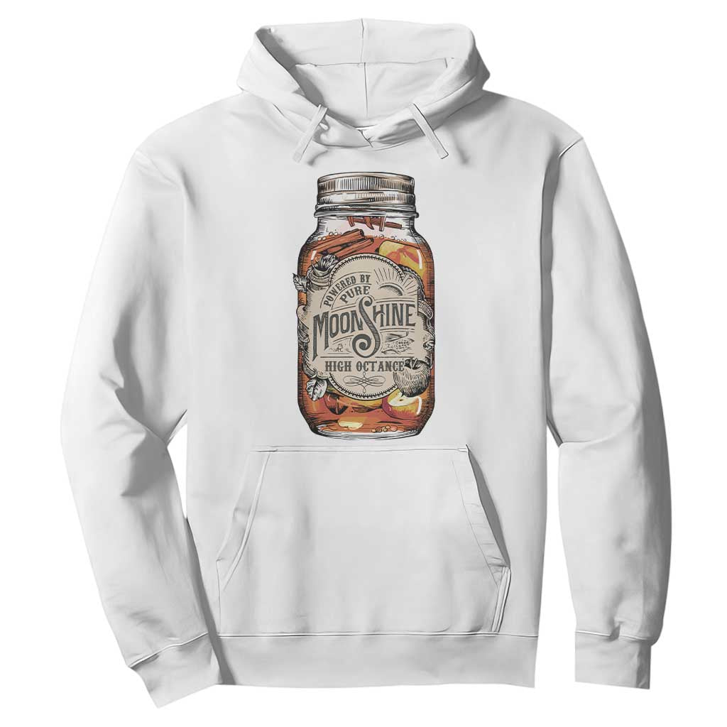 Drinking Powered By Pure Moonshine Hoodie TS09 White Print Your Wear