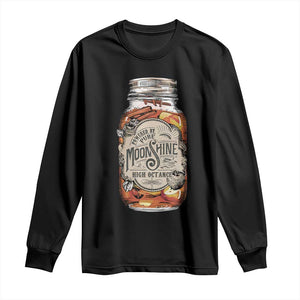 Drinking Powered By Pure Moonshine Long Sleeve Shirt TS09 Black Print Your Wear