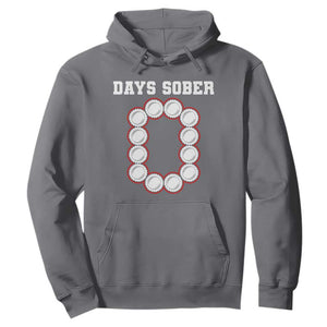 Funny Drinking Hoodie 0 Days Sober TS09 Charcoal Print Your Wear