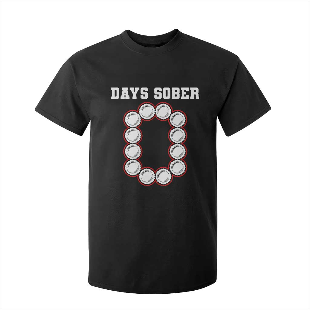 Funny Drinking T Shirt For Kid 0 Days Sober TS09 Black Print Your Wear
