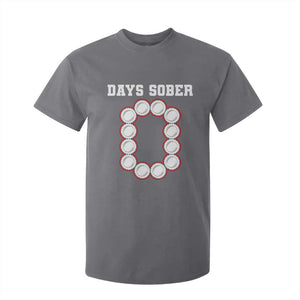 Funny Drinking T Shirt For Kid 0 Days Sober TS09 Charcoal Print Your Wear