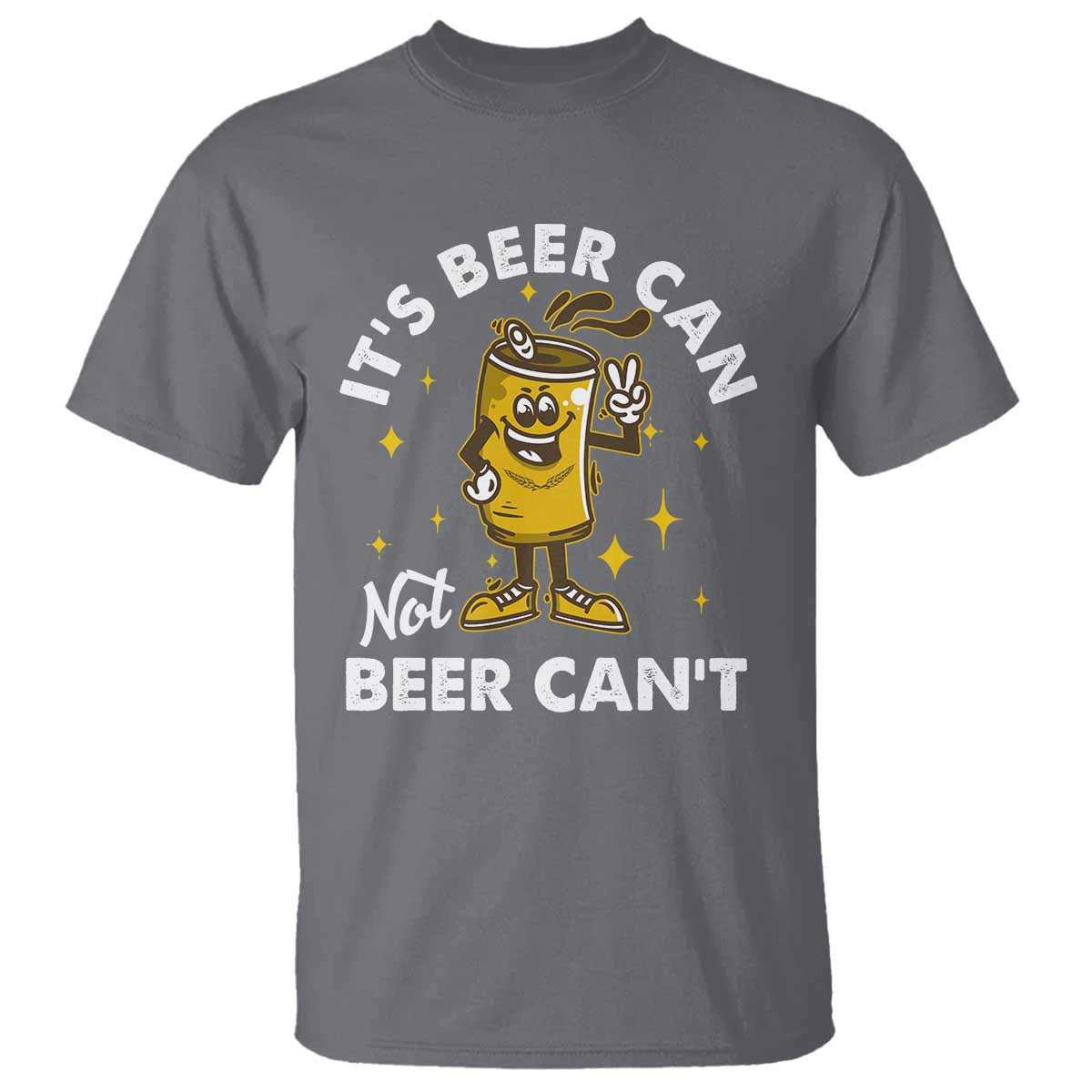 Funny Drinking T Shirt It's Beer Can Not Beer Can't TS09 Charcoal Print Your Wear