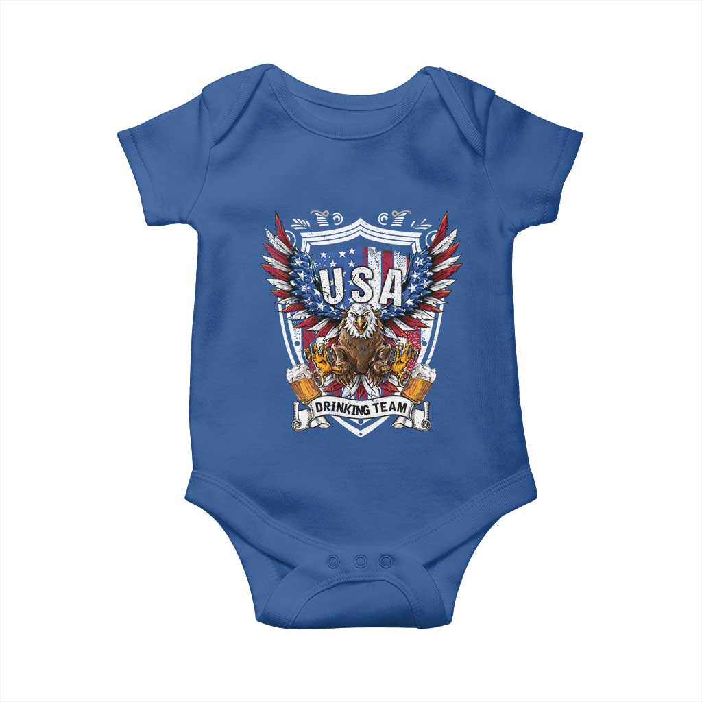 USA Drinking Team Baby Onesie TS09 Royal Blue Print Your Wear