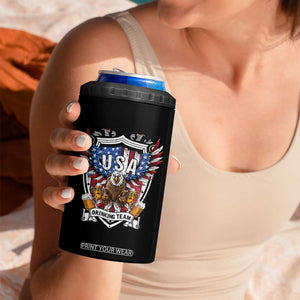 USA Drinking Team 4 in 1 Can Cooler Tumbler TS09 Print Your Wear