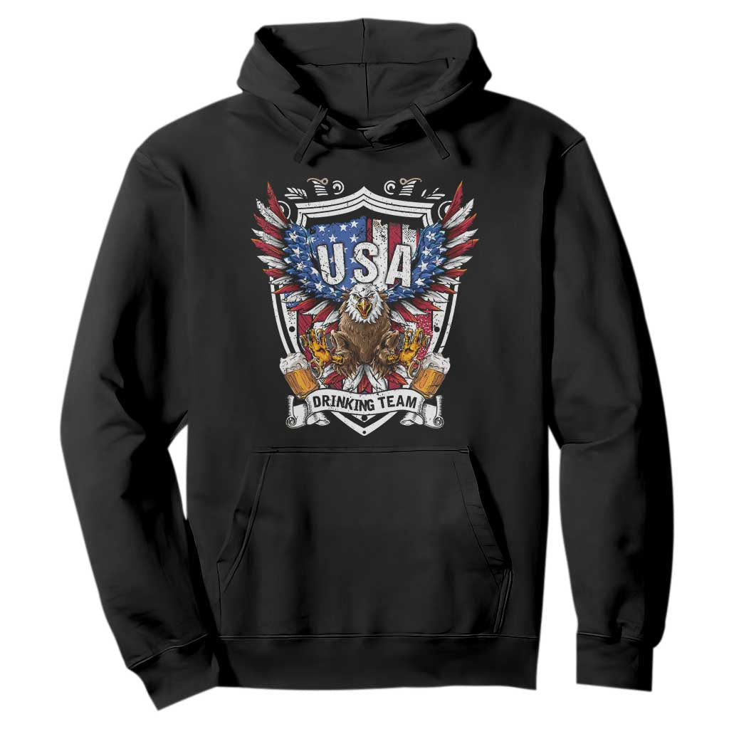 USA Drinking Team Hoodie TS09 Black Print Your Wear