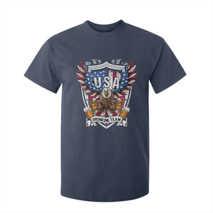 USA Drinking Team T Shirt For Kid TS09 Navy Print Your Wear