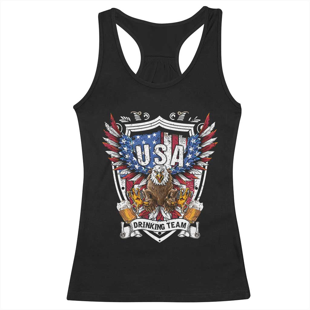 USA Drinking Team Racerback Tank Top TS09 Black Print Your Wear