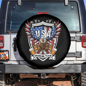 USA Drinking Team Spare Tire Cover TS09 No hole Black Print Your Wear