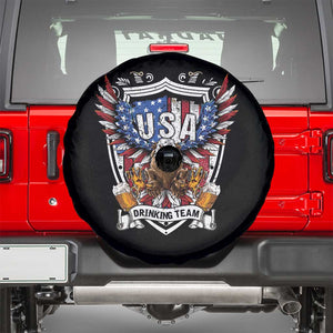 USA Drinking Team Spare Tire Cover TS09 Black Print Your Wear