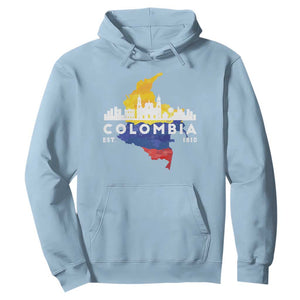 Colombian Pride Hoodie Colombia Est. 1810 TS09 Light Blue Print Your Wear