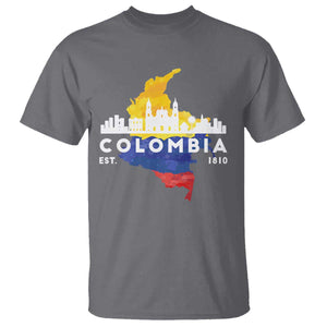 Colombian Pride T Shirt Colombia Est. 1810 TS09 Charcoal Print Your Wear