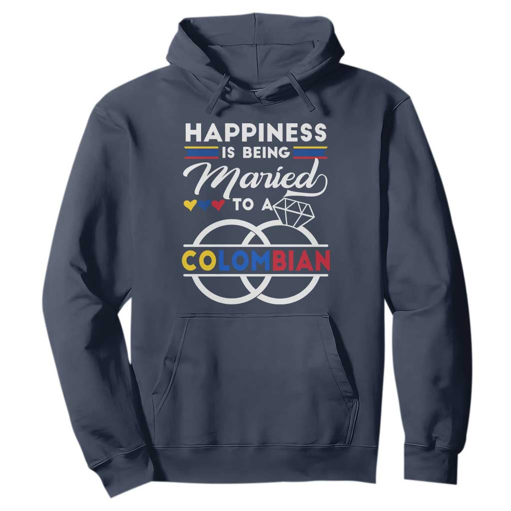 Happiness Is Being Married To A Colombian Hoodie TS09 Navy Print Your Wear