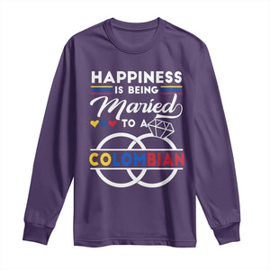 Happiness Is Being Married To A Colombian Long Sleeve Shirt TS09 Purple Print Your Wear