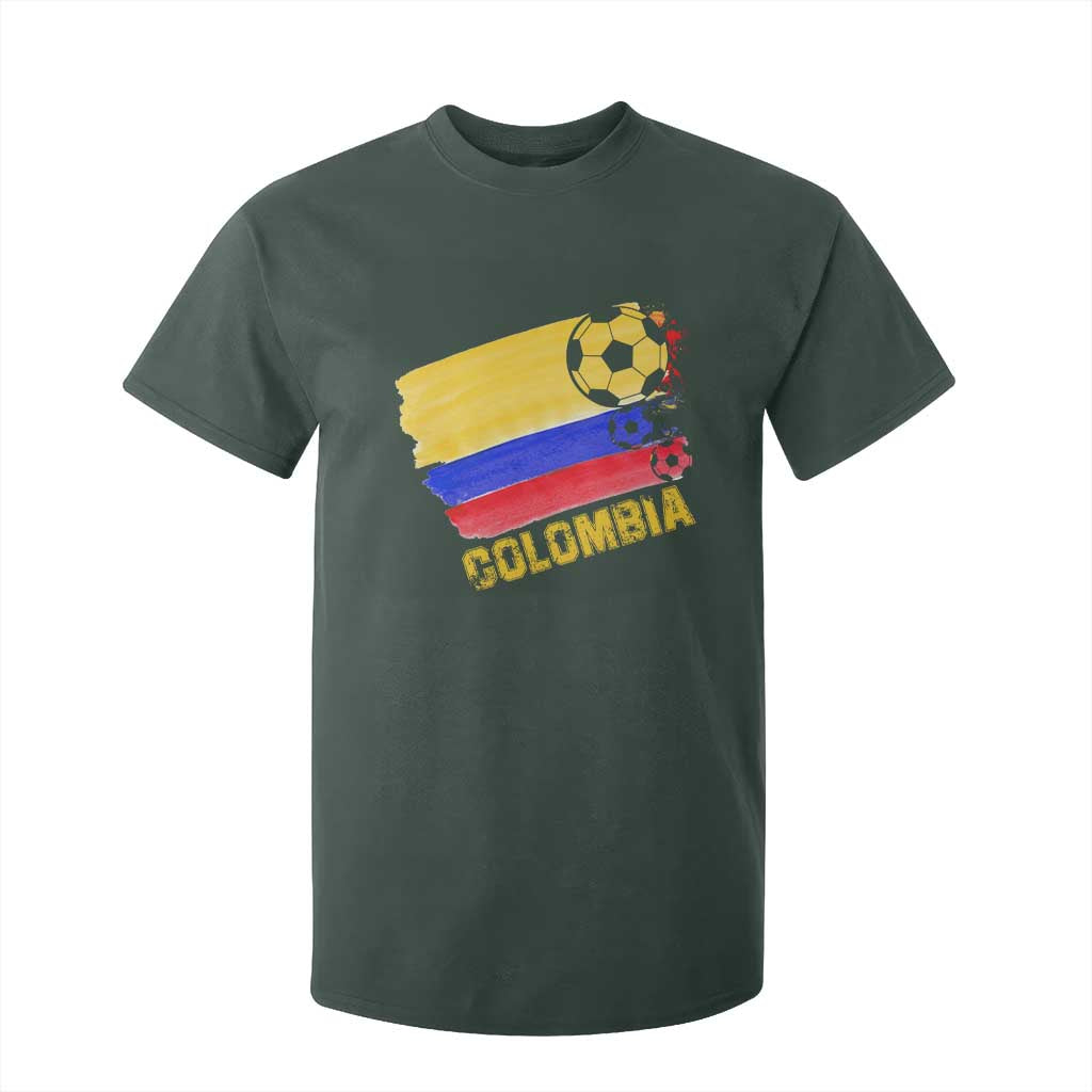 Colombian Colombia Soccer Support T Shirt For Kid TS09 Dark Forest Green Print Your Wear