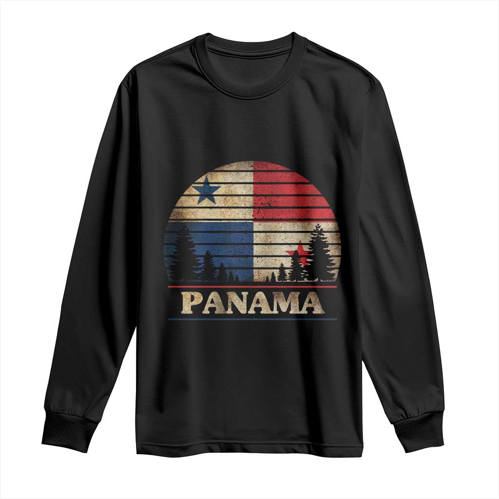 Panama Flag Pride Long Sleeve Shirt TS09 Black Print Your Wear