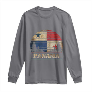 Panama Flag Pride Long Sleeve Shirt TS09 Charcoal Print Your Wear