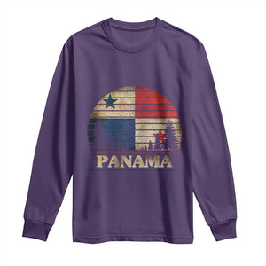 Panama Flag Pride Long Sleeve Shirt TS09 Purple Print Your Wear