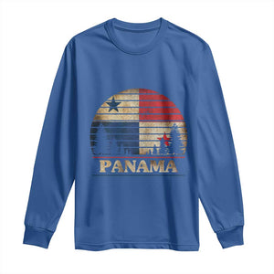 Panama Flag Pride Long Sleeve Shirt TS09 Royal Blue Print Your Wear