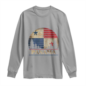 Panama Flag Pride Long Sleeve Shirt TS09 Sport Gray Print Your Wear