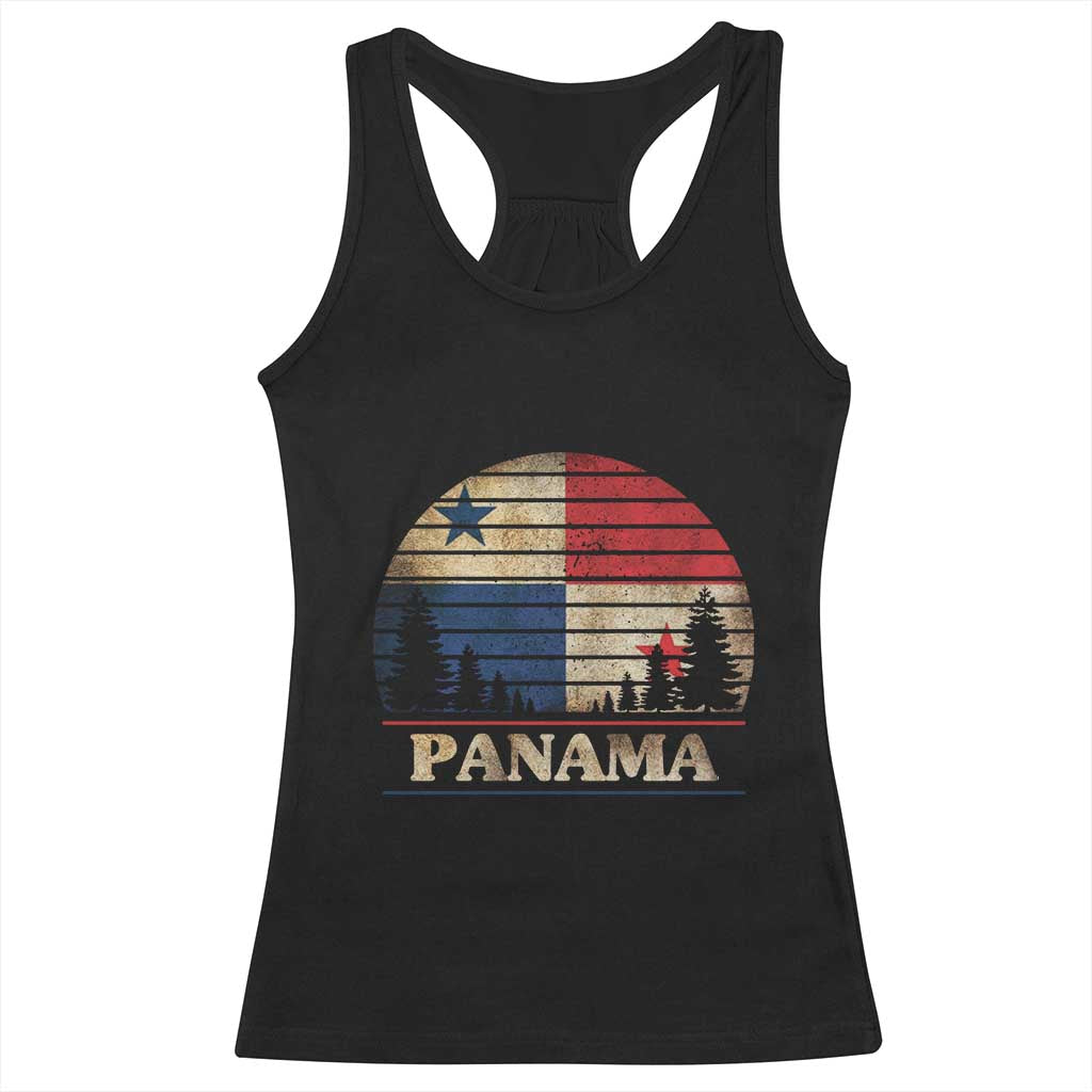 Panama Flag Pride Racerback Tank Top TS09 Black Print Your Wear