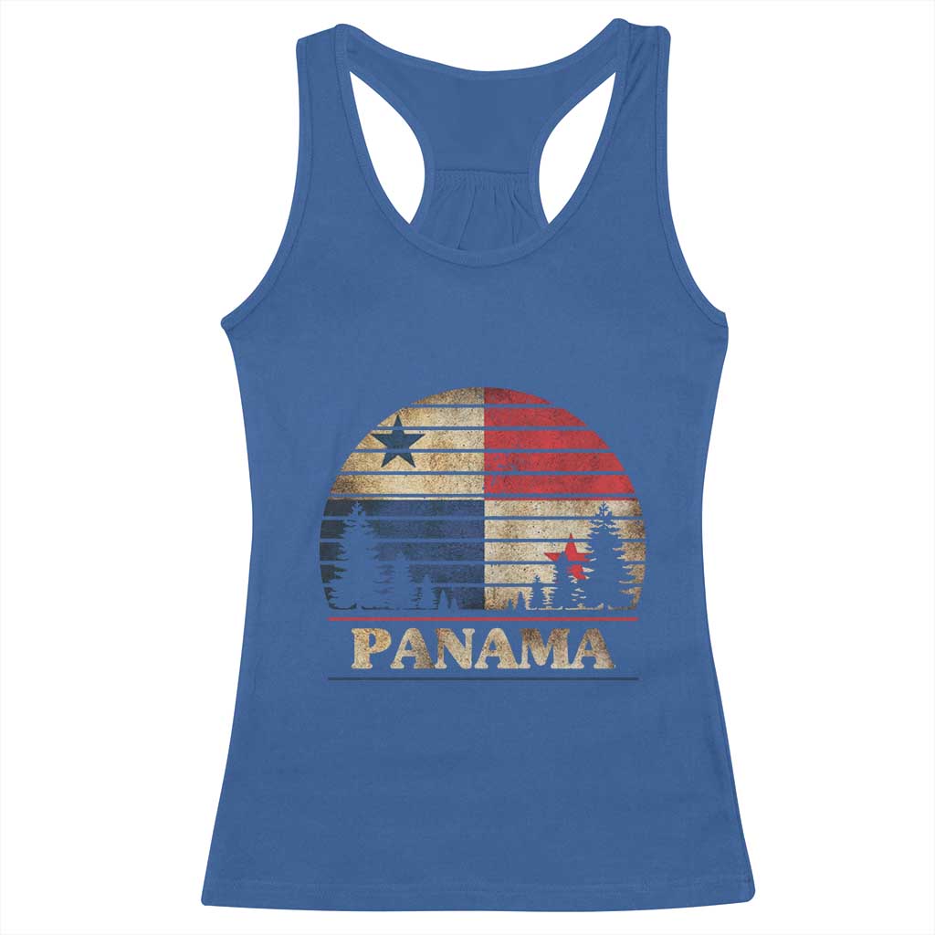 Panama Flag Pride Racerback Tank Top TS09 Royal Blue Print Your Wear
