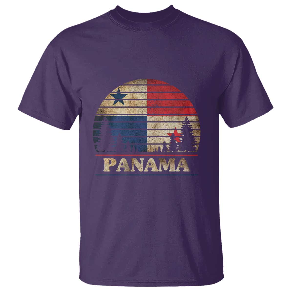 Panama Flag Pride T Shirt TS09 Purple Print Your Wear