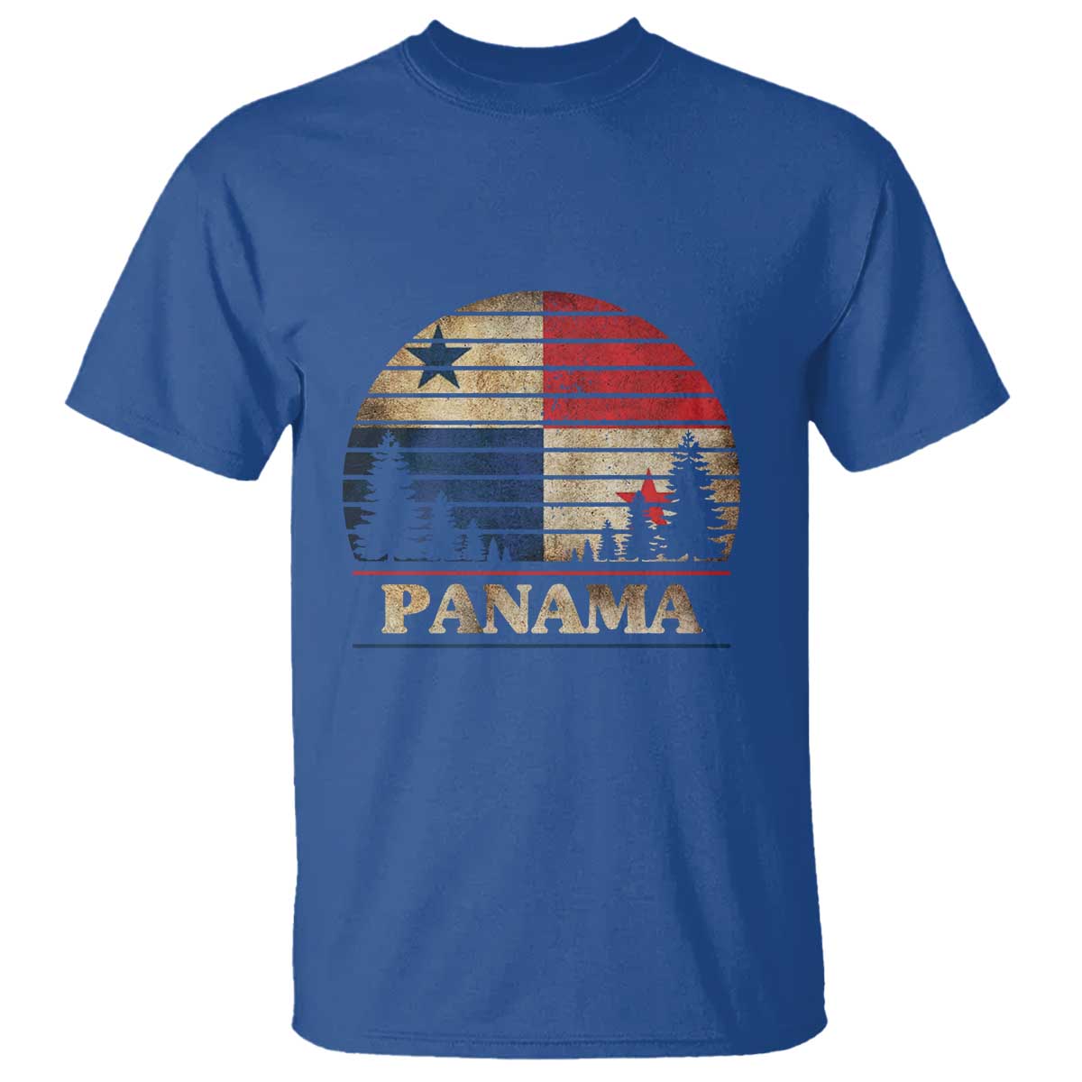 Panama Flag Pride T Shirt TS09 Royal Blue Print Your Wear