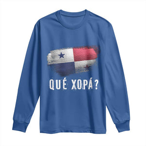 Funny Panama Long Sleeve Shirt Que Xopa What's Up Panamanian TS09 Royal Blue Print Your Wear