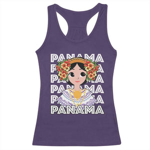 Panamanian Cultural Women Racerback Tank Top TS09 Purple Print Your Wear