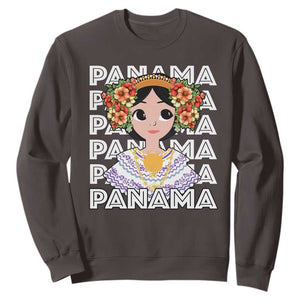 Panamanian Cultural Women Sweatshirt TS09 Dark Chocolate Print Your Wear