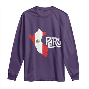 Peruvian Pride Long Sleeve Shirt Peru Est. 1821 TS09 Purple Print Your Wear