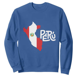 Peruvian Pride Sweatshirt Peru Est. 1821 TS09 Royal Blue Print Your Wear