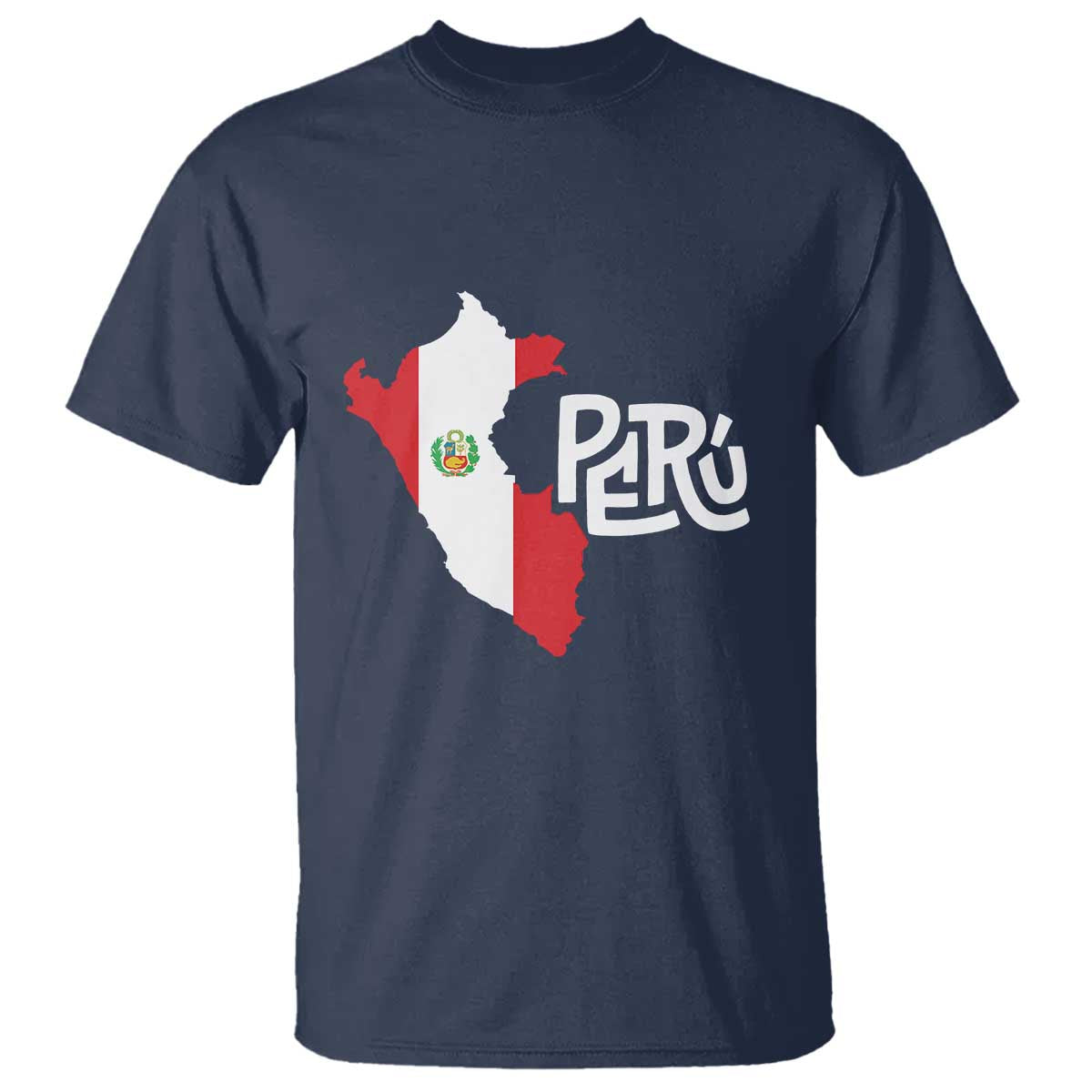 Peruvian Pride T Shirt Peru Est. 1821 TS09 Navy Print Your Wear