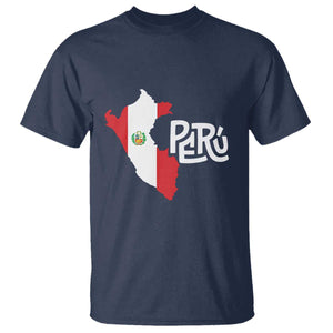 Peruvian Pride T Shirt Peru Est. 1821 TS09 Navy Print Your Wear