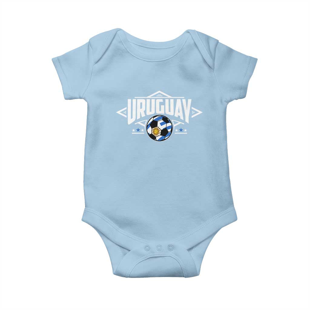 Uruguayan Uruguay Soccer Support Baby Onesie TS09 Light Blue Print Your Wear