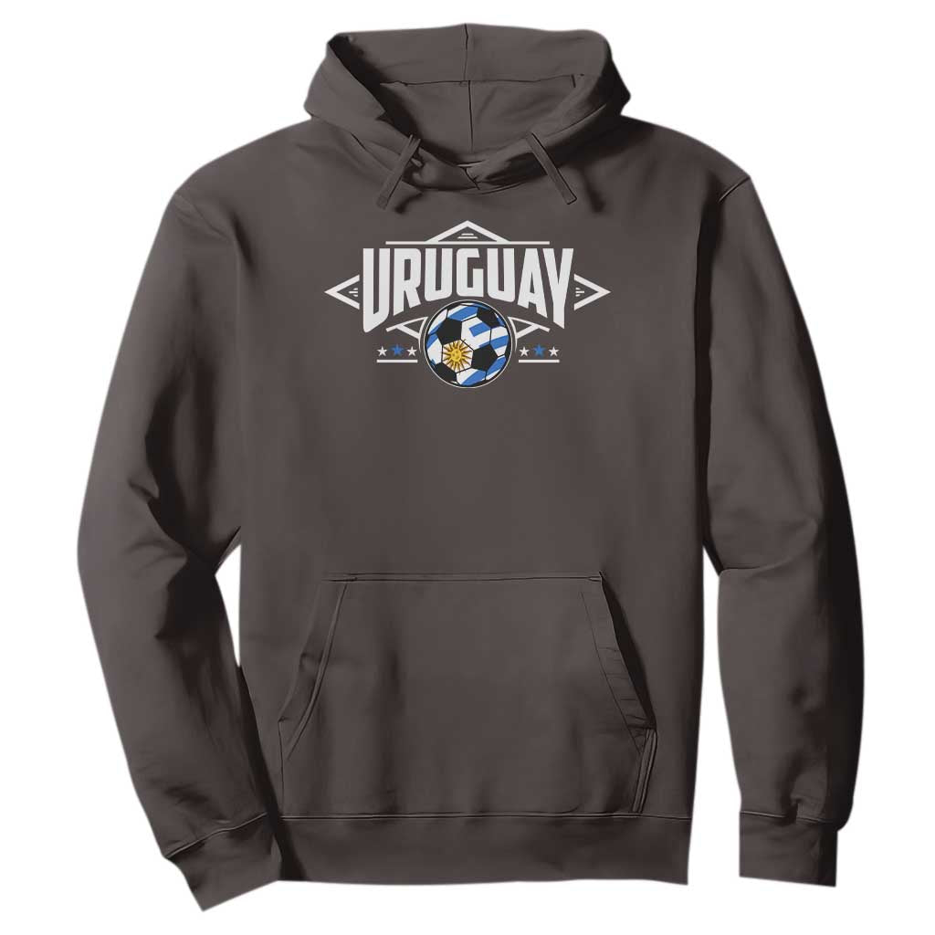 Uruguayan Uruguay Soccer Support Hoodie TS09 Dark Chocolate Print Your Wear