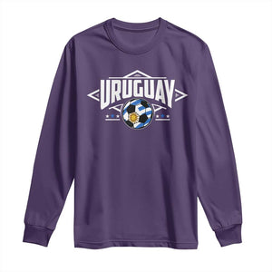 Uruguayan Uruguay Soccer Support Long Sleeve Shirt TS09 Purple Print Your Wear