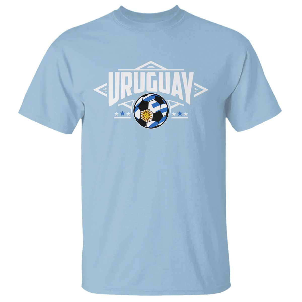 Uruguayan Uruguay Soccer Support T Shirt TS09 Light Blue Print Your Wear