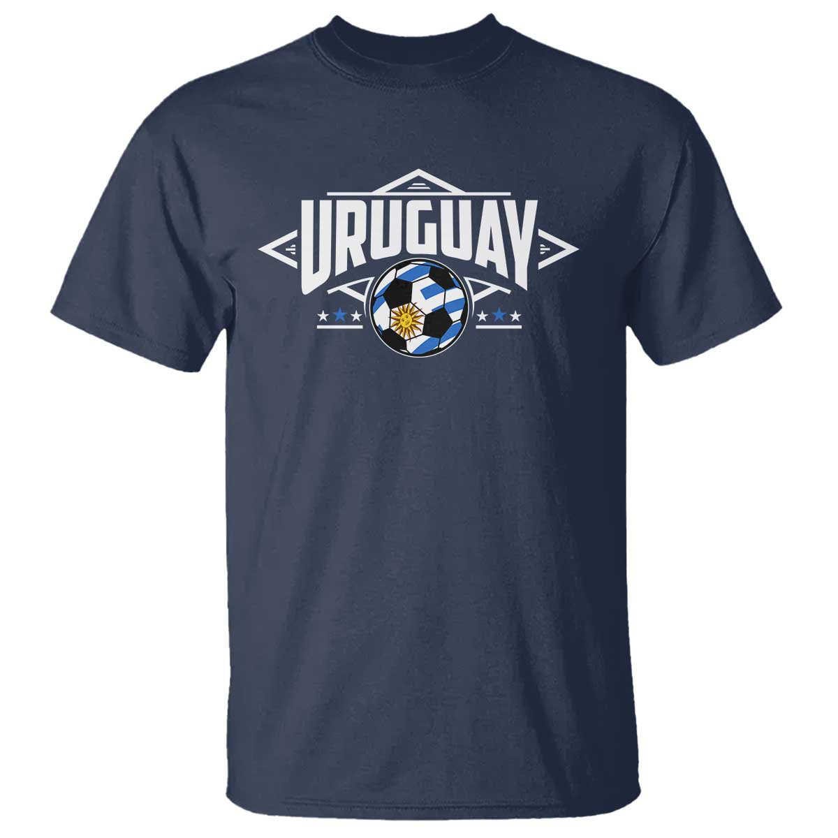 Uruguayan Uruguay Soccer Support T Shirt TS09 Navy Print Your Wear