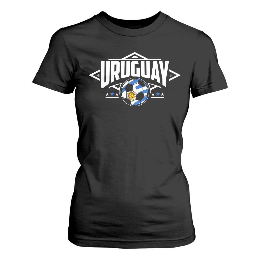 Uruguayan Uruguay Soccer Support T Shirt For Women TS09 Black Print Your Wear