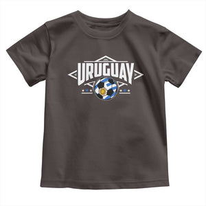 Uruguayan Uruguay Soccer Support Toddler T Shirt TS09 Dark Chocolate Print Your Wear