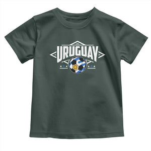 Uruguayan Uruguay Soccer Support Toddler T Shirt TS09 Dark Forest Green Print Your Wear