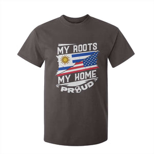 Uruguayan American T Shirt For Kid My Roots My Home Proud TS09 Dark Chocolate Print Your Wear