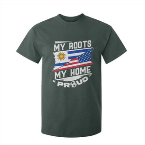 Uruguayan American T Shirt For Kid My Roots My Home Proud TS09 Dark Forest Green Print Your Wear